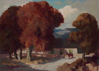 Fremont F. Ellis - Shadows on Adobe