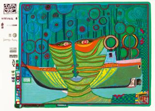 Friedensreich Hundertwasser - 7 Bll. aus: Regentag