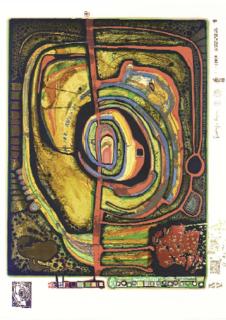 Friedensreich Hundertwasser - Eyebalance number five, from Look at it on a rainy day (The Regentag Portfolio) (K. 44)