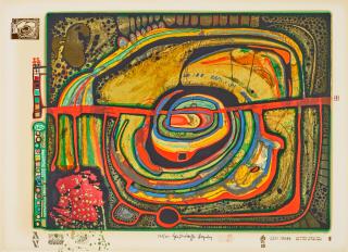 Friedensreich Hundertwasser - Eyebalance Number Five, from Look at it on a Rainy Day