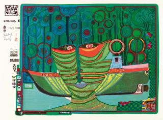 Friedensreich Hundertwasser - Folge von 10 Bll.: Regentag (Look at it on a rainy day).