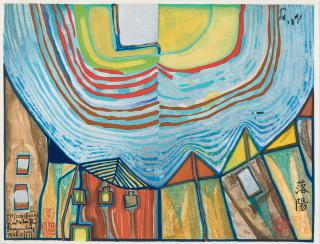 Friedensreich Hundertwasser - Folge von 7 Bll.: Nana Hyaku Mizu.