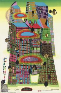 Friedensreich Hundertwasser - Good Morning City - Bleeding Town (Koschatzky 42)