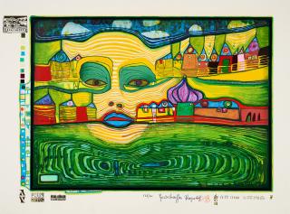 Friedensreich Hundertwasser - Irinaland über dem Balkan (Aus: Look at it on a rainy day).