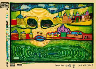 Friedensreich Hundertwasser - Irinaland über dem Balkan (Aus: Look at it on a rainy day).