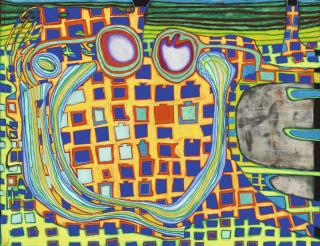 Friedensreich Hundertwasser - Les Lunettes Adoucissantes D’Alain Jouffroy - Deuxième Tableau Sous L\'Effet Moindre De La Philocybine 