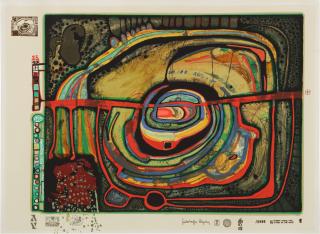 Friedensreich Hundertwasser - Look at it on a rainy day [Regentag Portfolio]: One plate
