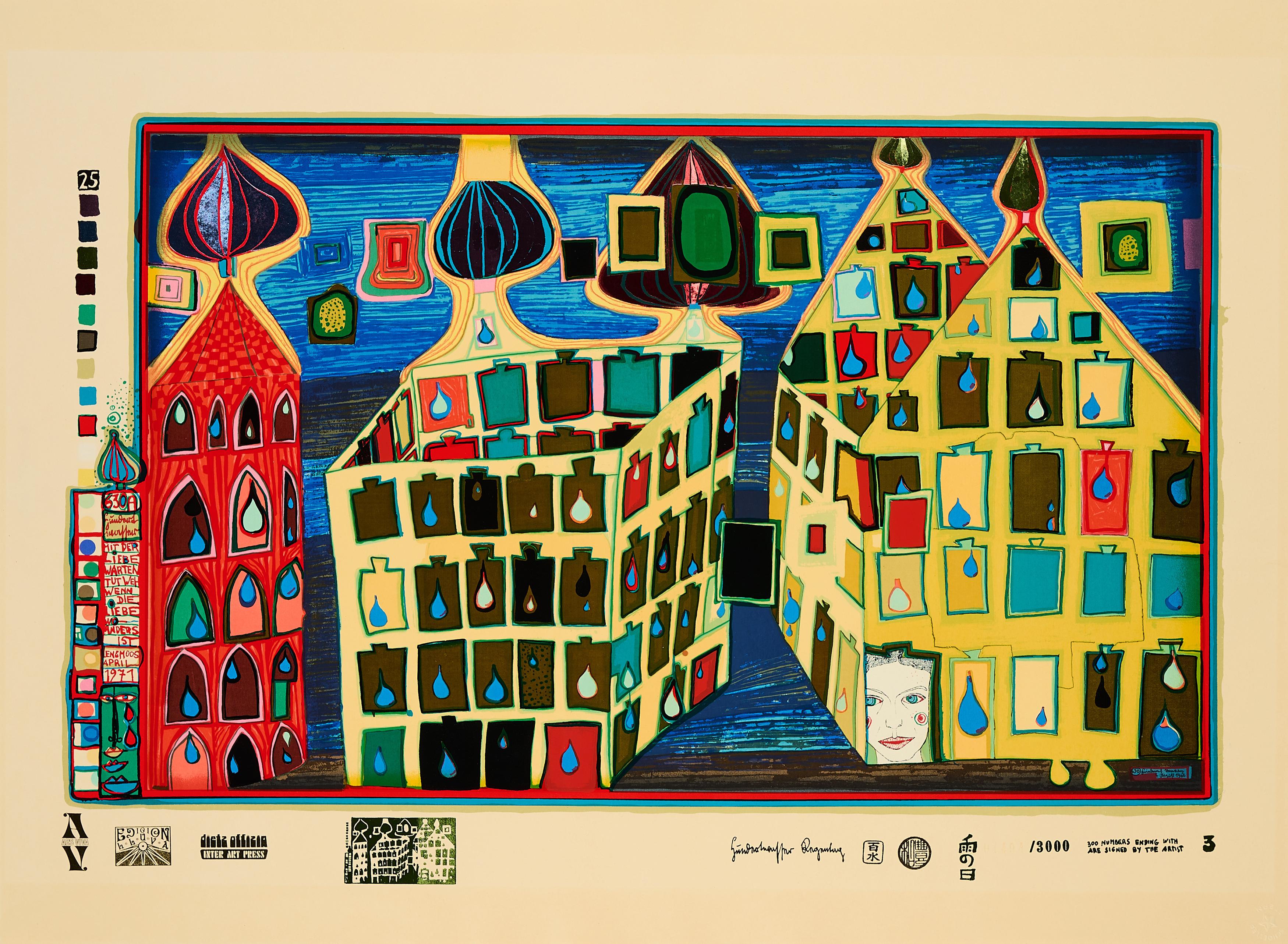 Friedensreich Hundertwasser - Mit der Liebe warten tut weh, wenn die Liebe woanders ist.