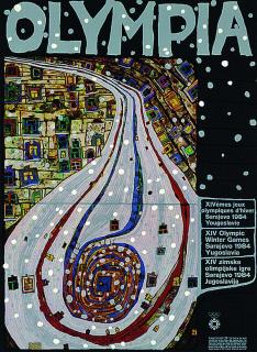 Friedensreich Hundertwasser - Olympische Winterspiele Sarajewo 1984.