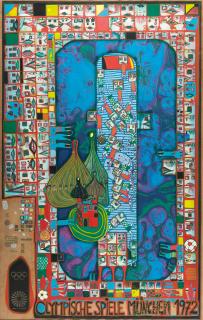 Friedensreich Hundertwasser - Plakat: Olympische Spiele München 1972