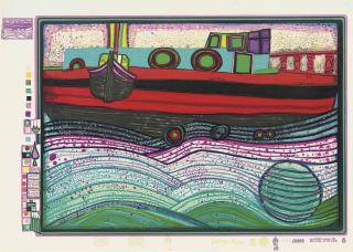 Friedensreich Hundertwasser - Plates 2-5, from Look at it on a Rainy Day (Kertész 45-48)