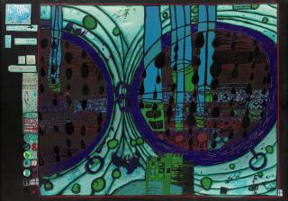 Friedensreich Hundertwasser - Plates 6-10, from Look at it on a Rainy Day (Kertész 49-53)