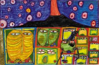 Friedensreich Hundertwasser - Rangito-Taranaki-Rakino