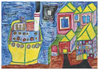 Friedensreich Hundertwasser - Schiff an Land