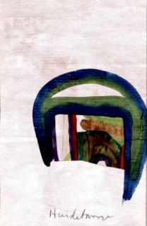 Friedensreich Hundertwasser - Senza titolo - La lune en rodage