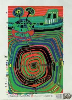 Friedensreich Hundertwasser - Slow Travel under the Sun, La Barca - Regentag (Koschatzky 40)