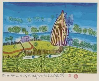 Friedensreich Hundertwasser - Take care when you walk over the prairie (K. 68)