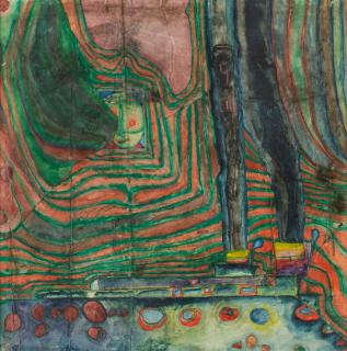 Friedensreich Hundertwasser - Vapeur dans la vallée verte