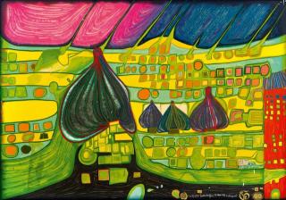 Friedensreich Hundertwasser - Yellow last will
