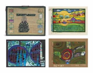 Friedensreich Stowasser Hundertwasser - Nine plates, from: Look at it on a rainy Day