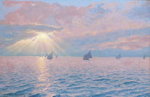 Friedrich Albi Koko-Micoletzky - Yachting at daybreak