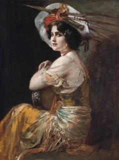 Friedrich August Kaulbach - The Tambourine Girl