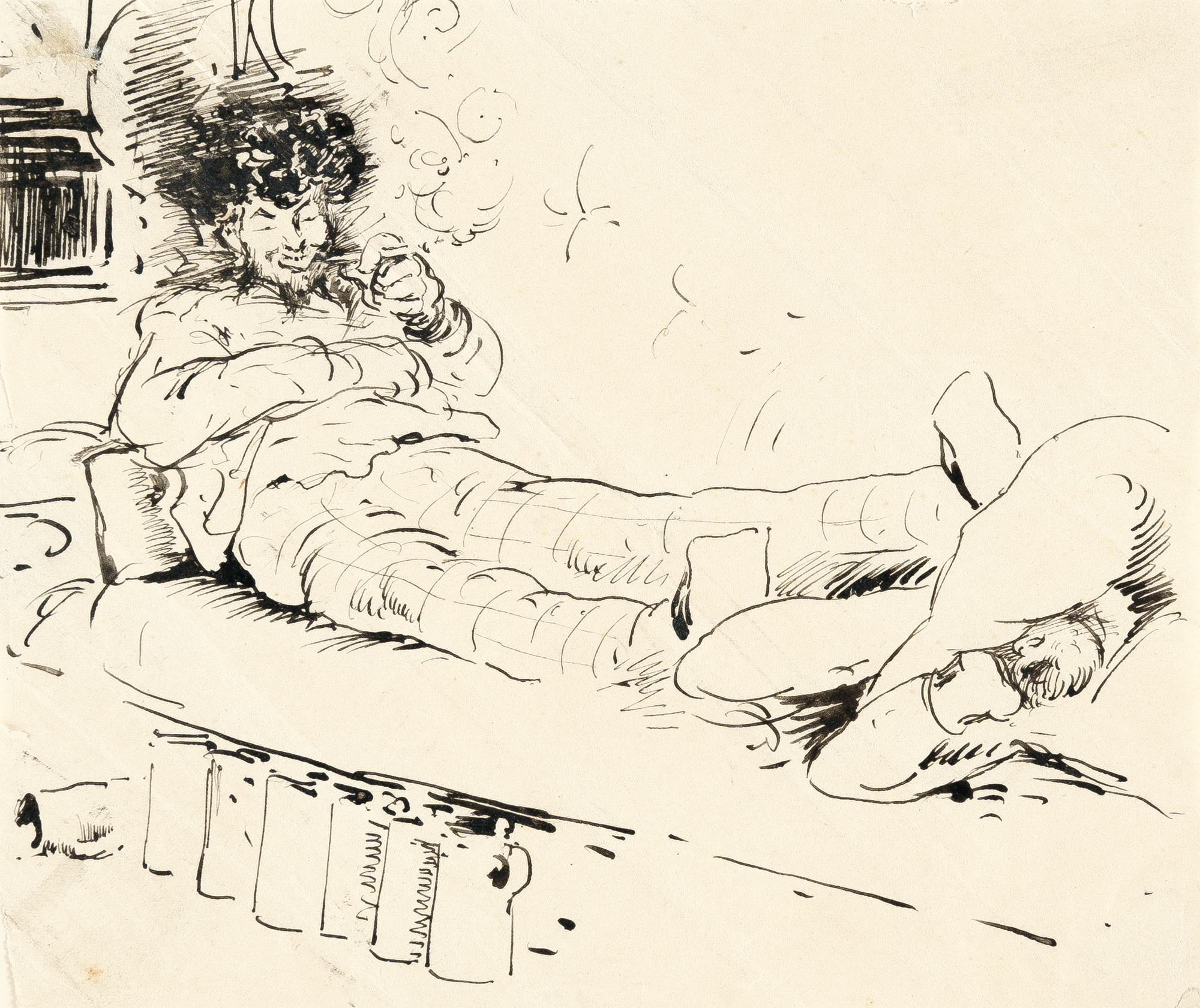 Friedrich August von Kaulbach - 6 Bll.: Die Künstlerreise zum Rubensfest nach Antwerpen