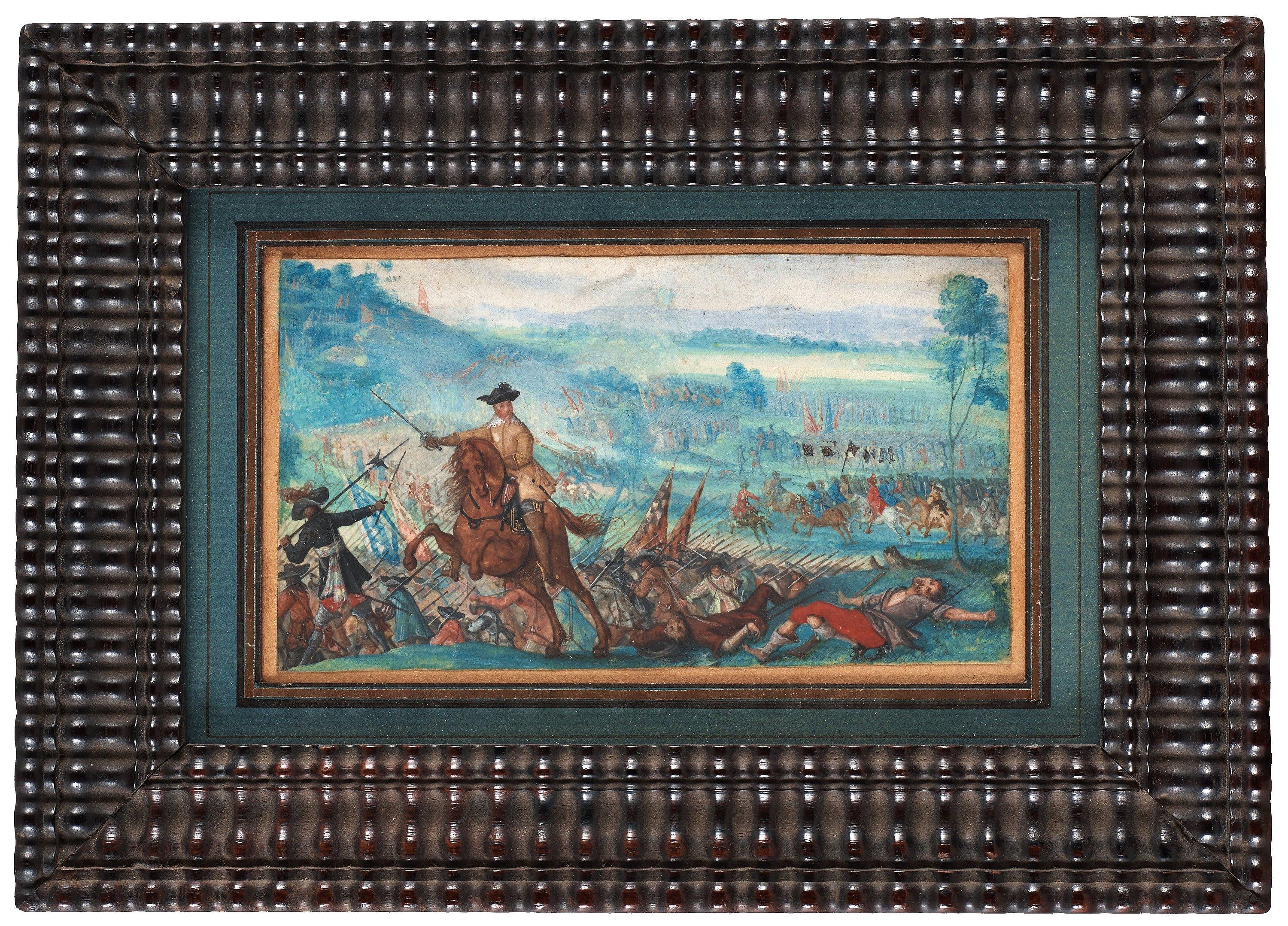 Friedrich Brentel I - King Gustaf II Adolf (1594-1632) at the battle of Lützen 1632