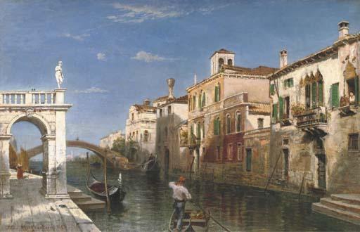 Friedrich Ernst Morgenstern - A Venetian canal