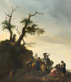 Friedrich Gauermann - Rast auf dem Rückweg von der Jagd.