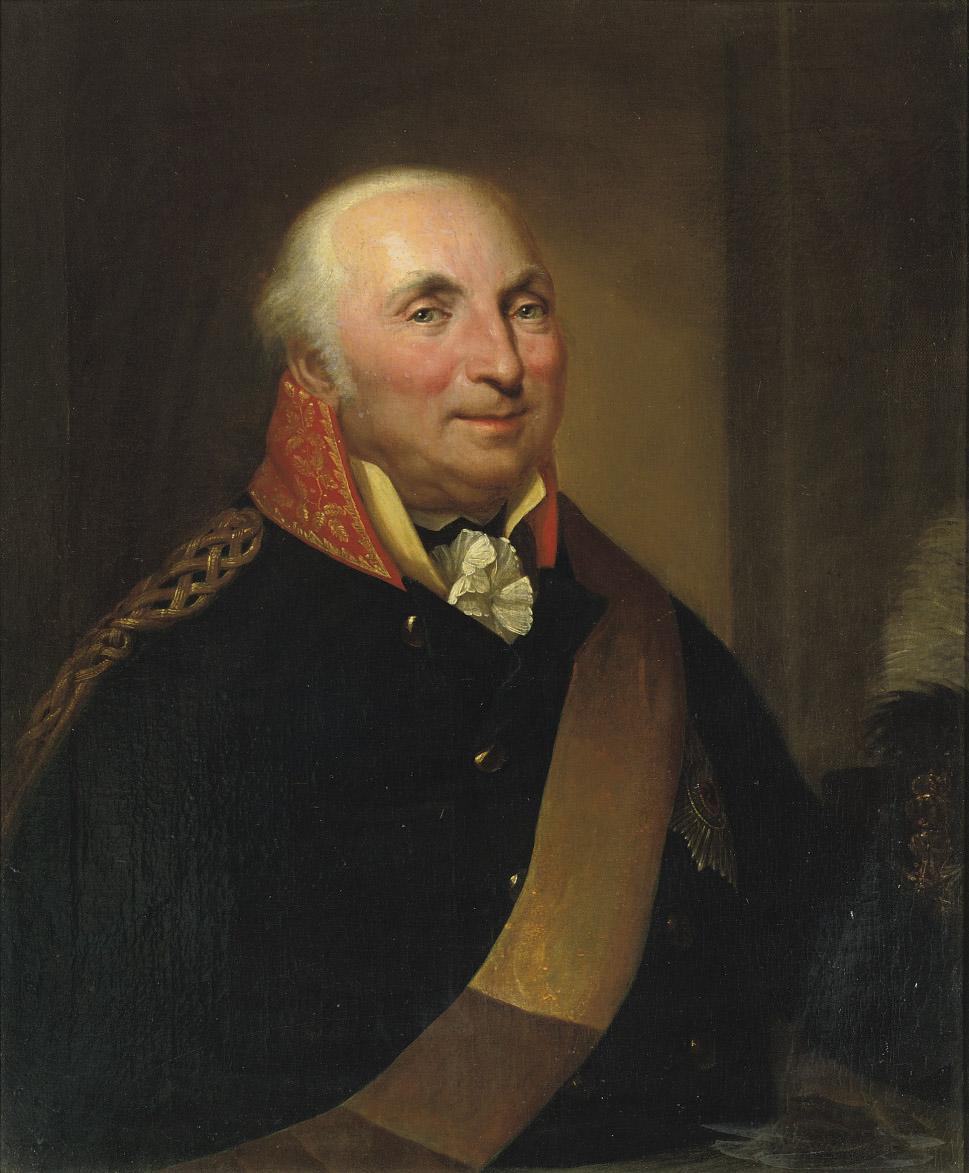 Friedrich Georg Weitsch - Portrait of a gentleman, said to be Baron Geusau, half-length, in uniform