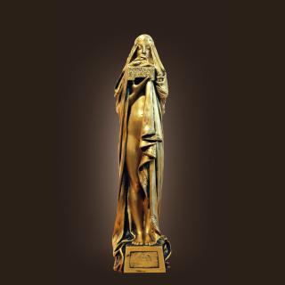 Friedrich Goldscheider - Paire De Statues Représentant Une Jeune Femme Arabe (Alba) Et Un Jeune Guerrier (Antar)