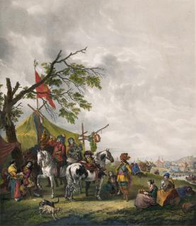 Friedrich Hohe - 2 Bll.: Feldlager – Pferdemarkt.