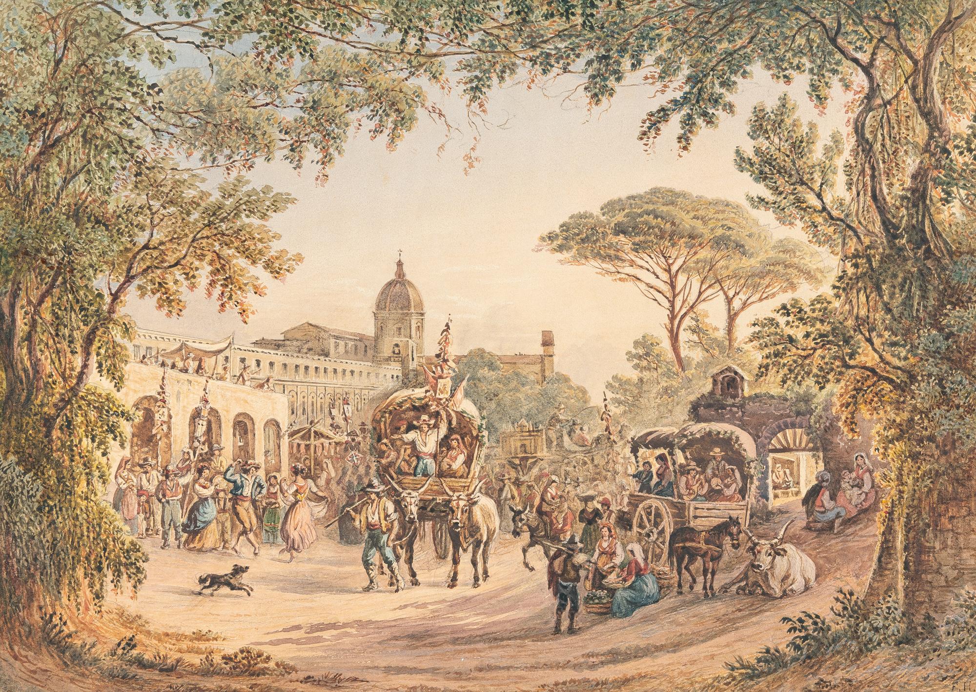 Friedrich Horner - Fest der Madonna dell’Arco, bei der Kirche Sant’Anastasia bei Neapel