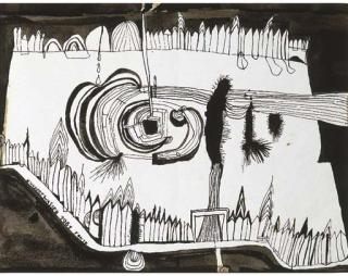 Friedrich Hundertwasser - Spirale fallen into downtown white garden