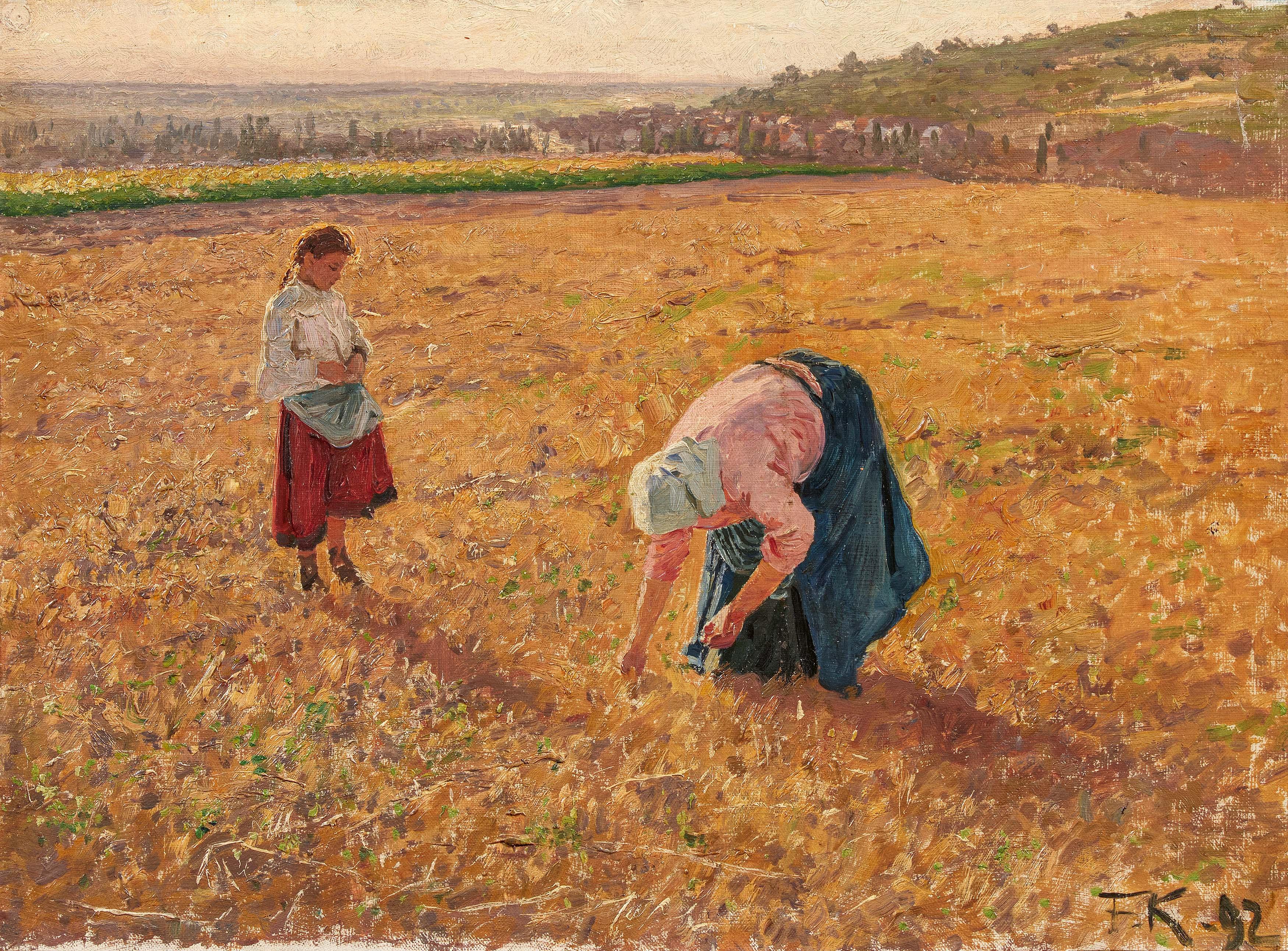 Friedrich Kallmorgen - Die Ährenleserinnen.