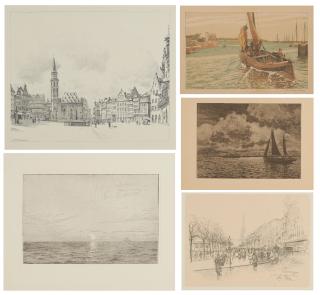 Friedrich Kallmorgen - Konvolut aus 5 Blättern: \