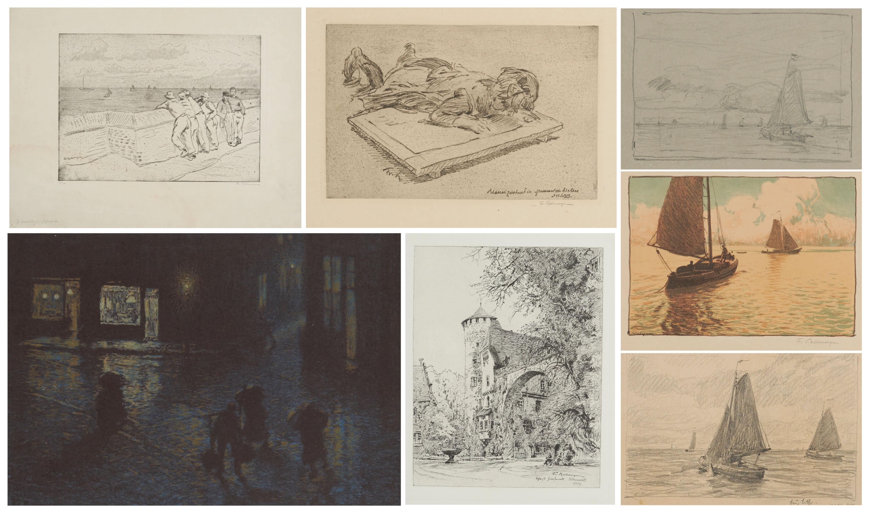 Friedrich Kallmorgen - Konvolut aus fünf Druckgraphiken: \