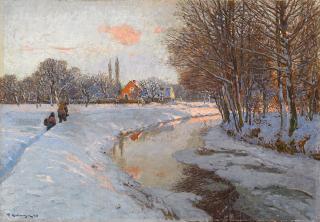 Friedrich Kallmorgen - Winterabend.