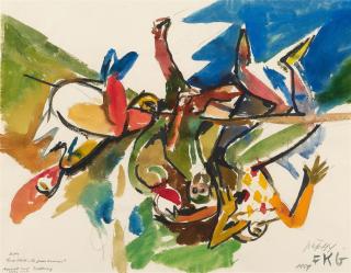 Friedrich Karl Gotsch - Die grosse Nummer, Studie