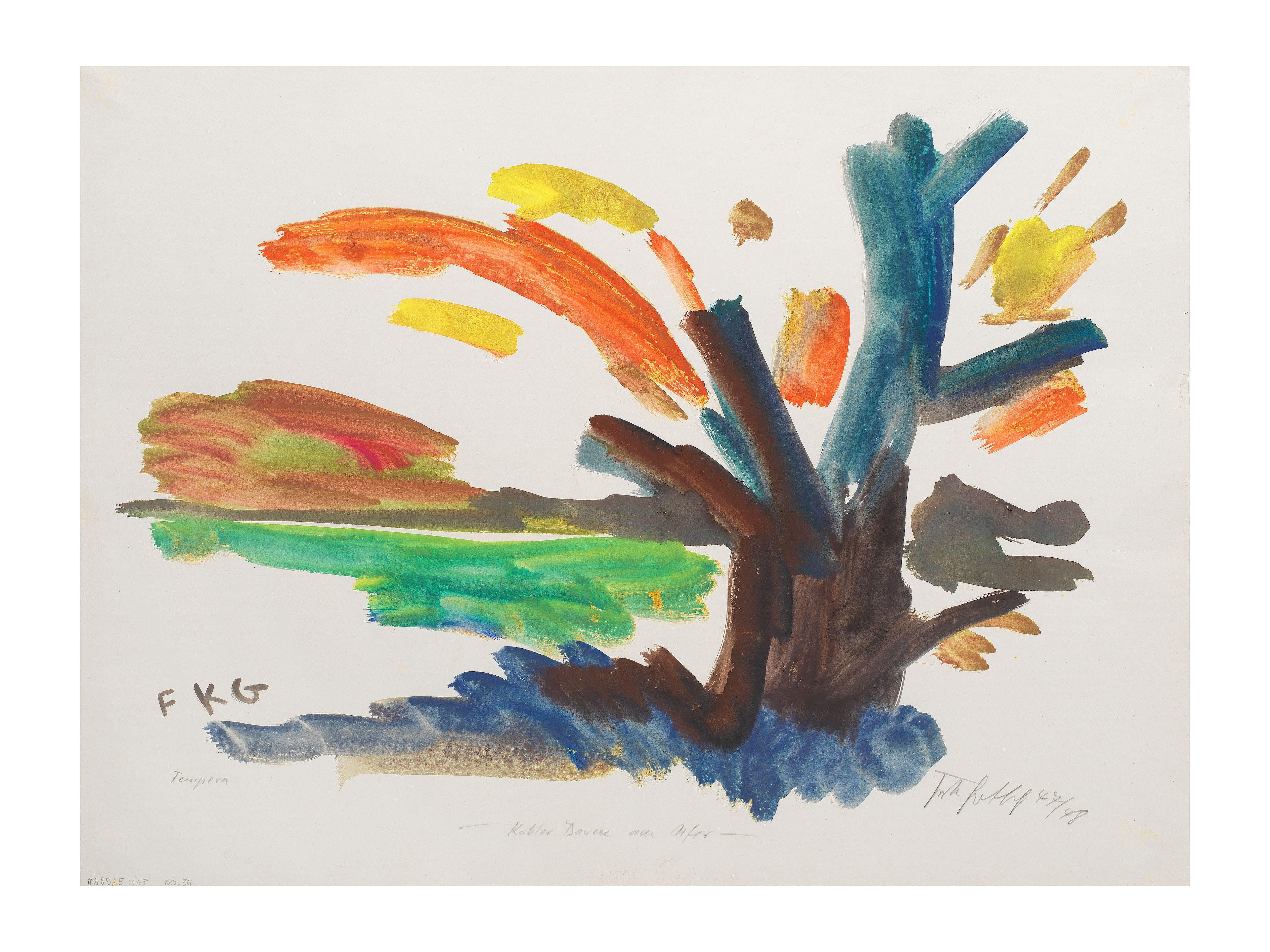 Friedrich Karl Gotsch - Kahler Baum am Ufer