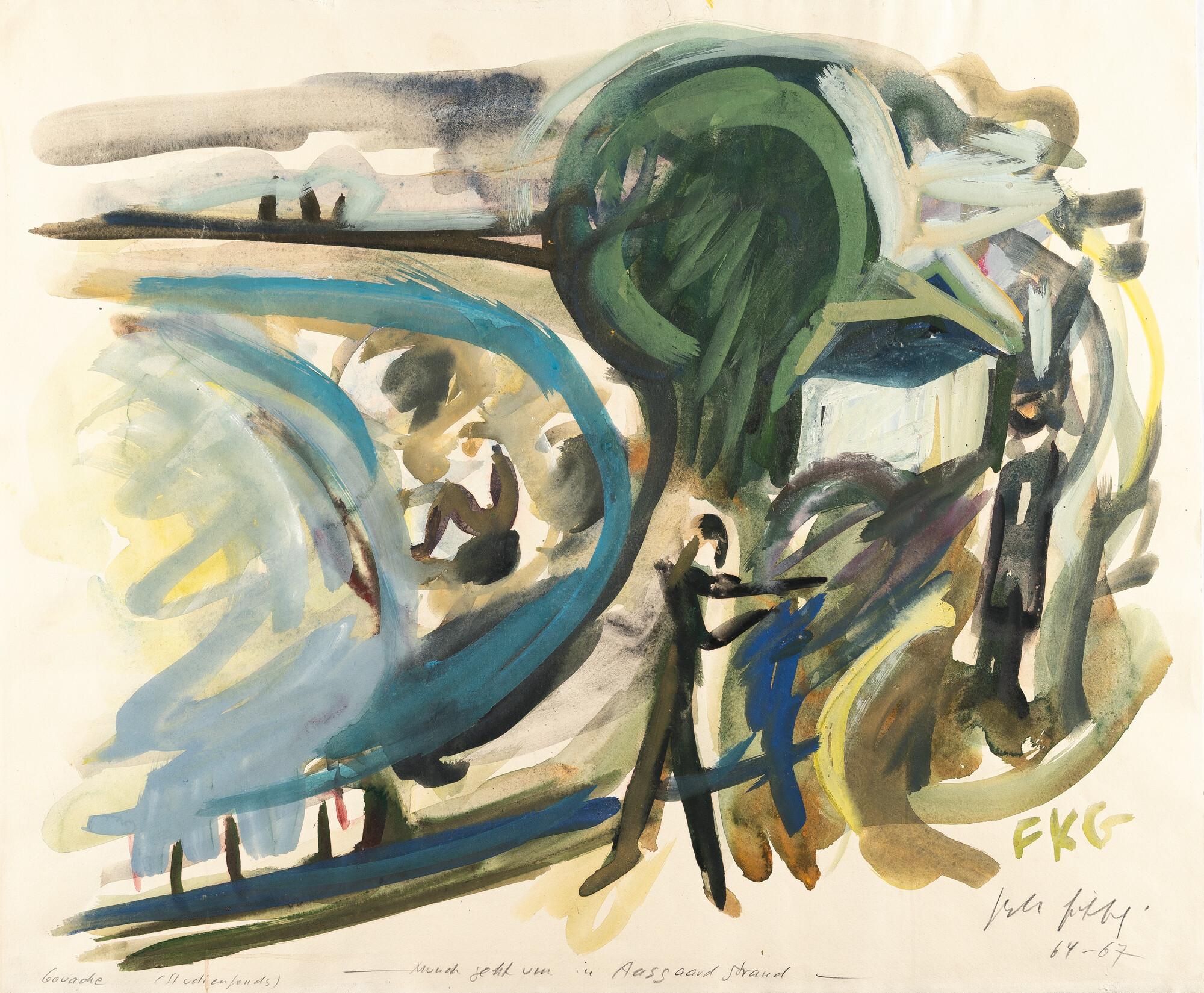 Friedrich Karl Gotsch - „Munch geht um in Aasgaardstrand“