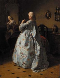 Friedrich Kraus - Admiring her attire