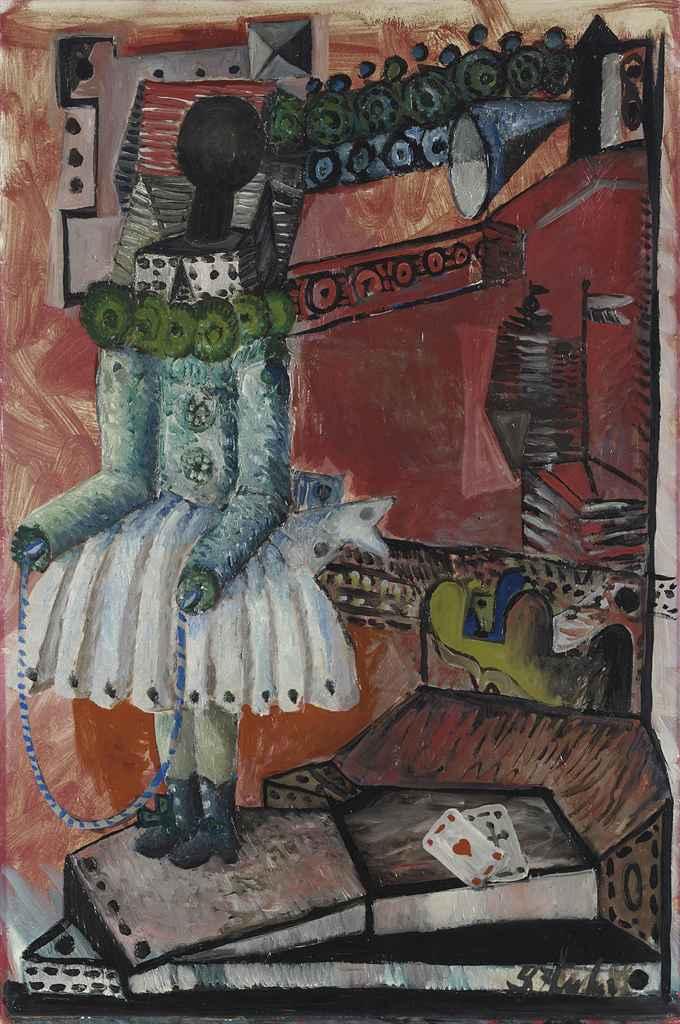 Friedrich Kuhn - Puppe mit Spielkarte, 1957