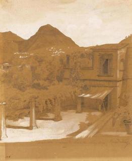 Friedrich Loos - Ansicht aus Piano di Sorrento, Neapel