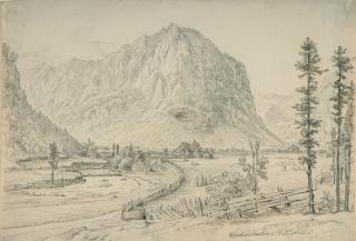 Friedrich Loos - Gebirgslandschaft bei Weichselboden in der Steiermark.