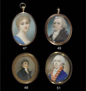 Friedrich Ludwig Vieth von Goldenau - A young lady, in white dress with blue stole over her right shoulder, pearls in her curling fair hair