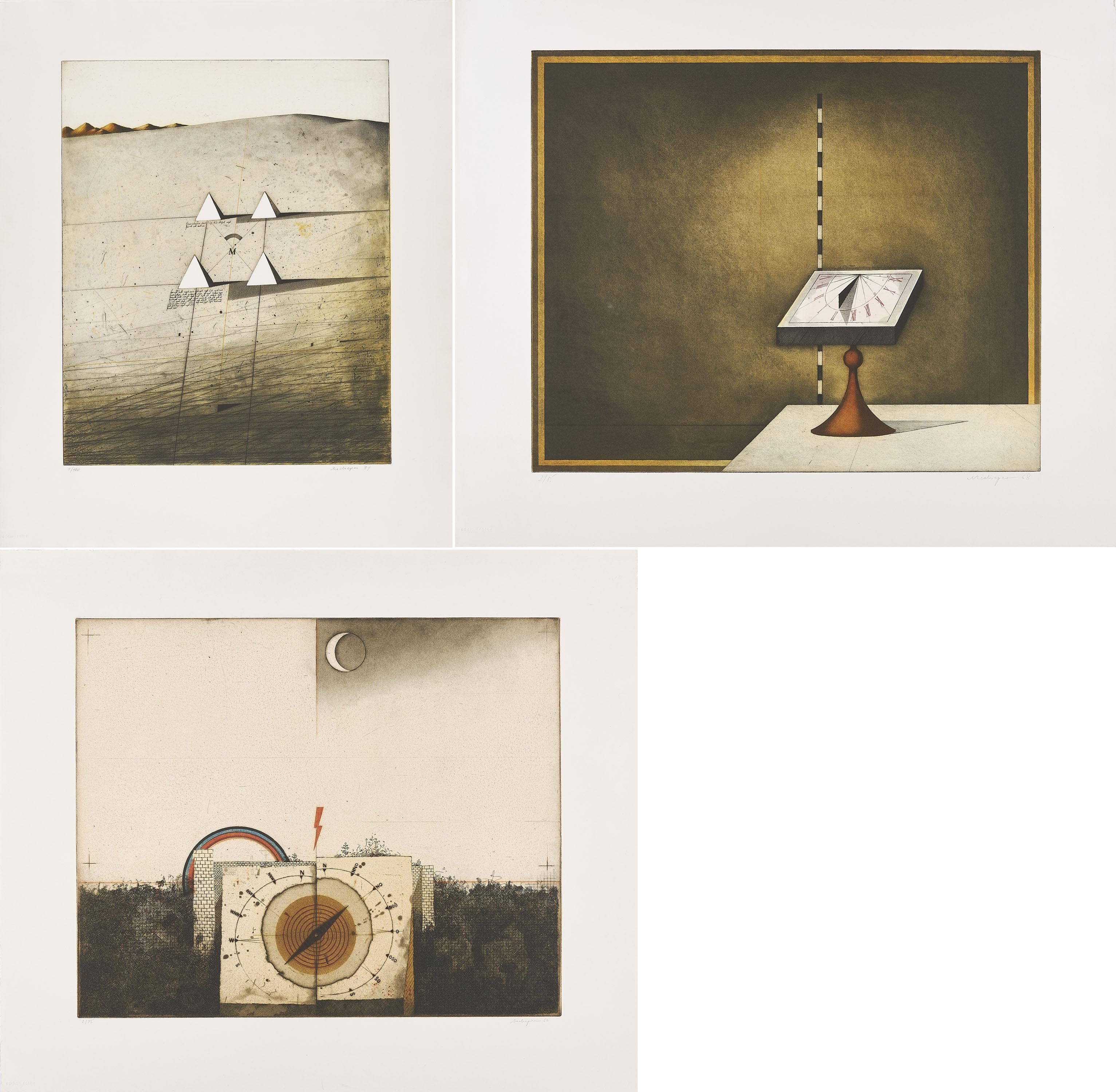 Friedrich Meckseper - Konvolut von 3 Radierungen.