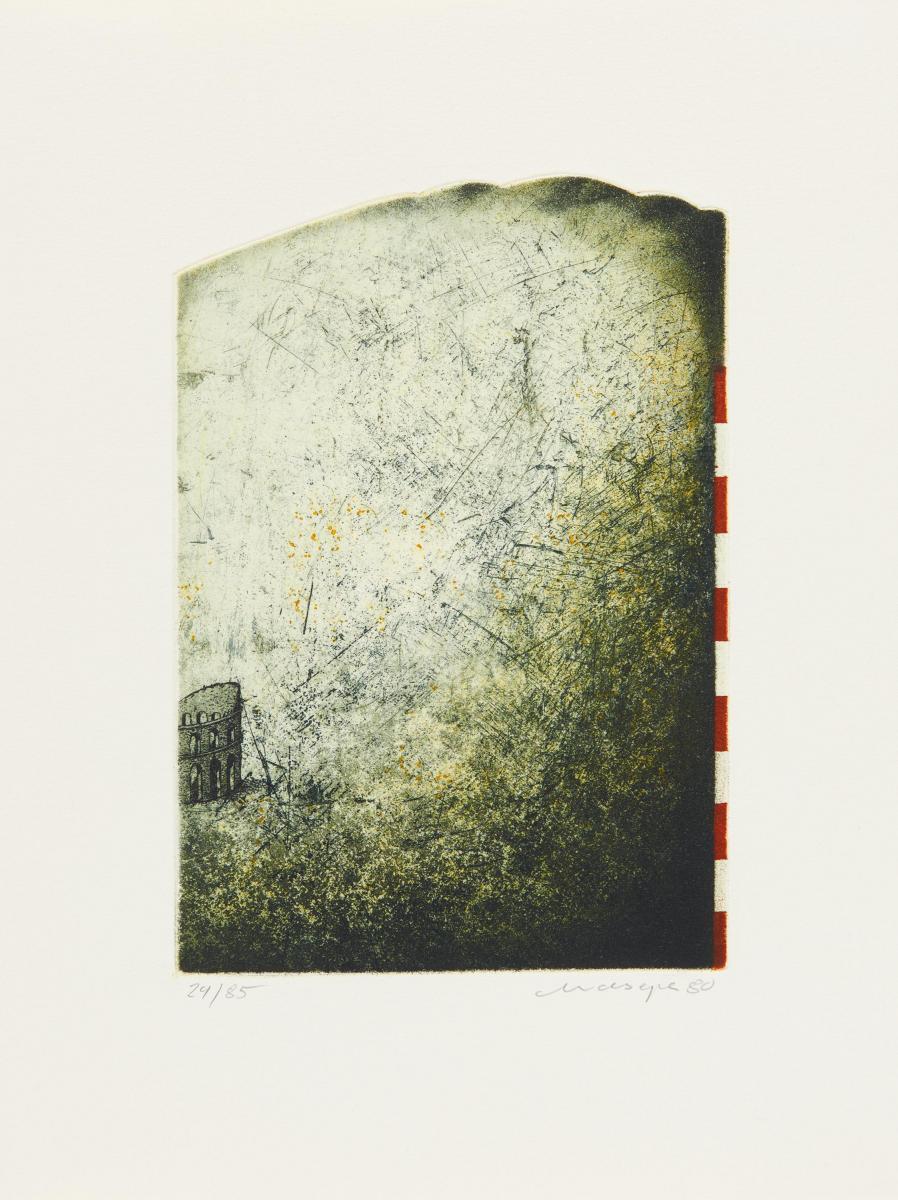 Friedrich Meckseper - Konvolut von fünf farbigen Aquatintaradierungen.