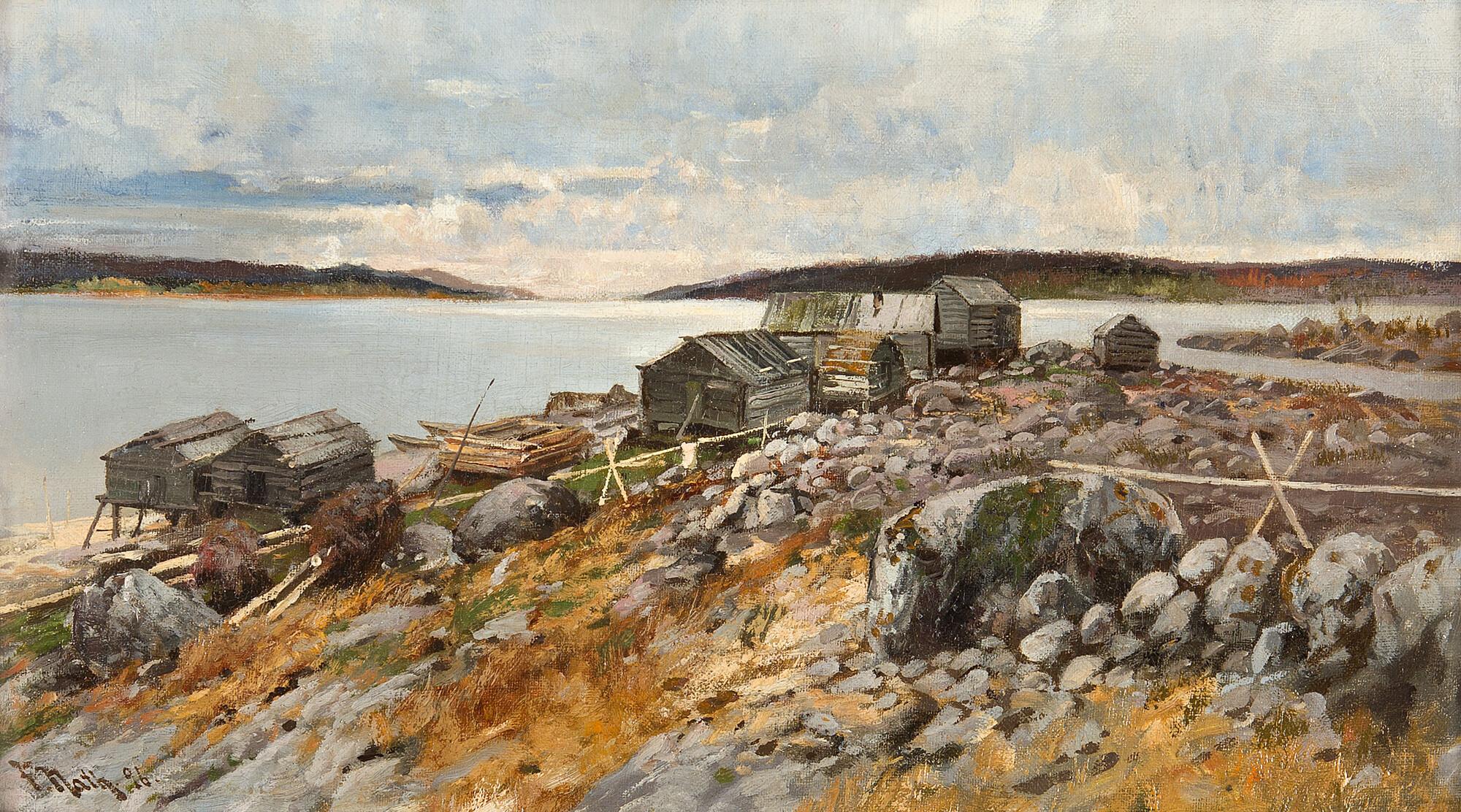 Friedrich Nath - Skandinavische Fjordlandschaft.